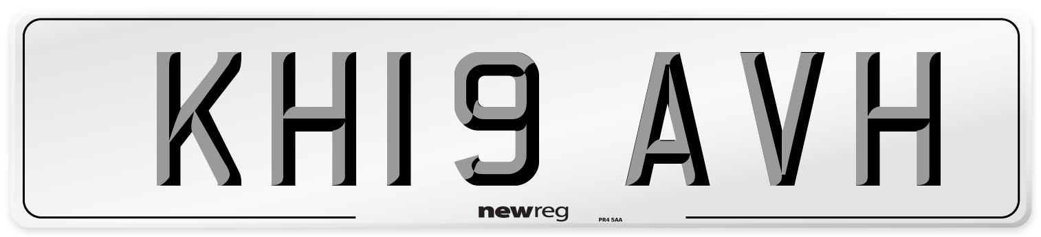 KH19 AVH Number Plate from New Reg